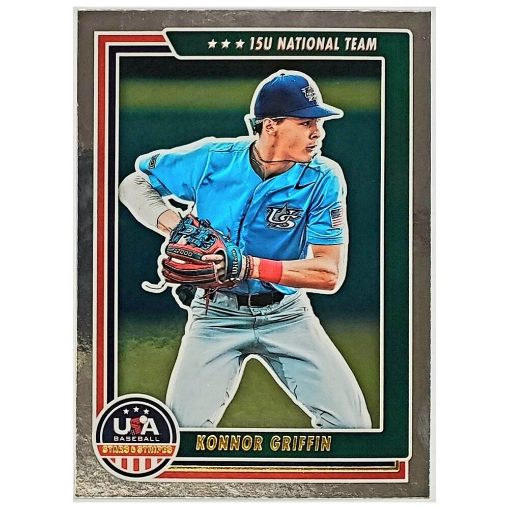 KONNOR GRIFFIN ROOKIE FOIL 2022 PANINI STARS & STRIPES #78, PIRATES, 1ST ROUND!